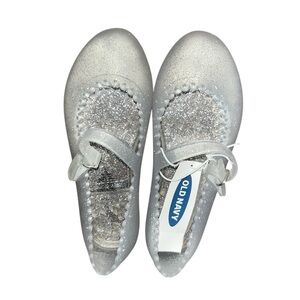 Old Navy Silver Glitter Jelly  Ballet Flats